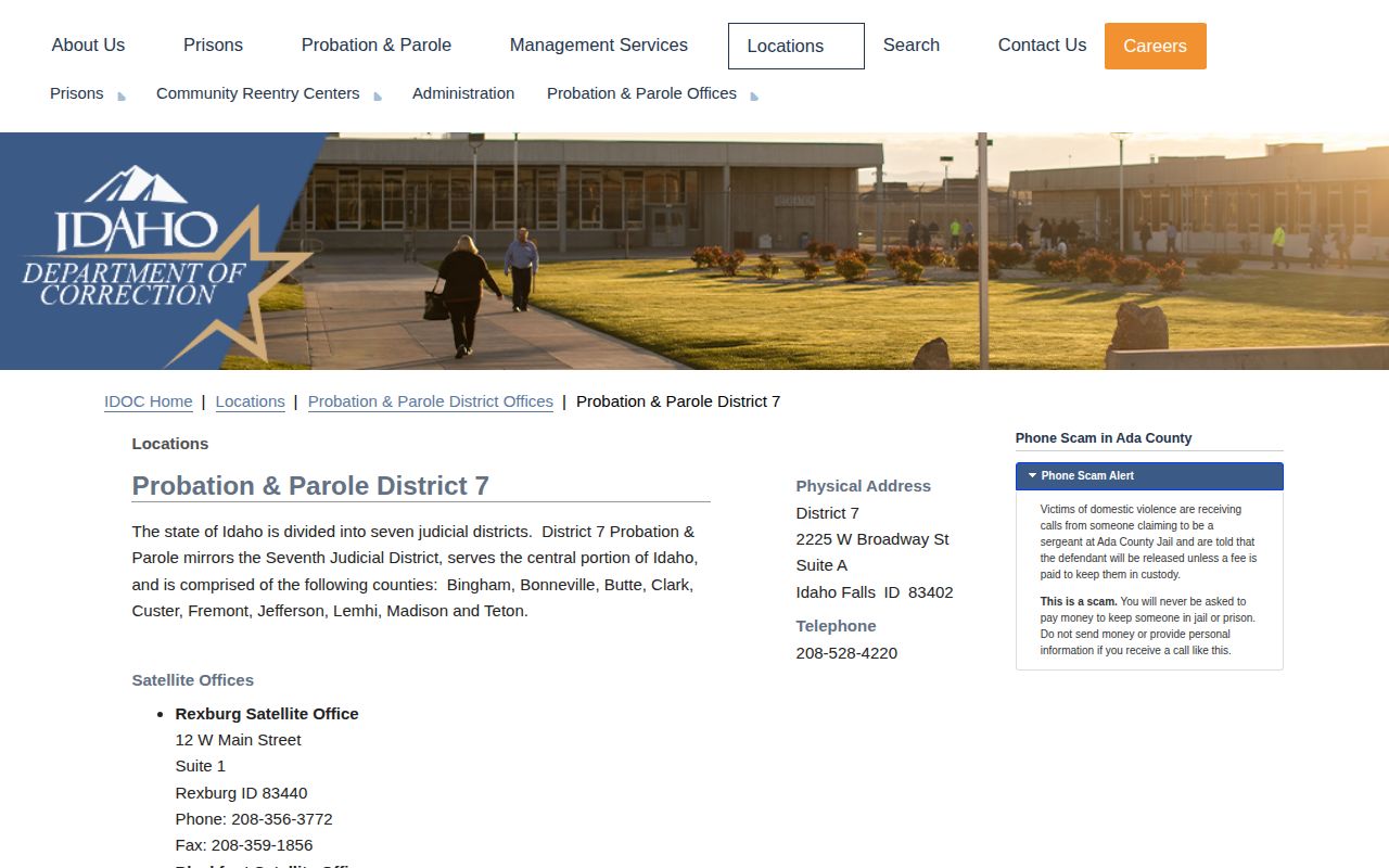 Jefferson County parole and probation District 7 office contacts